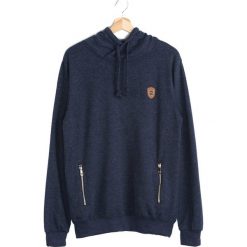 Granatowa Bluza Feature. Niebieskie bluzy z kapturem męskie marki Born2be. Za 34.99 zł.