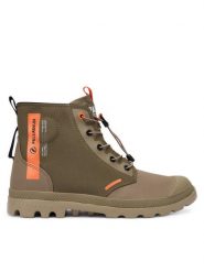 Palladium Trapery Pampa Lite Journey 79539-325-M Zielony. Zielone buty zimowe męskie Palladium, bez wzorów, z materiału, bez obcasa, bez zapięcia. Za 499.99 zł.