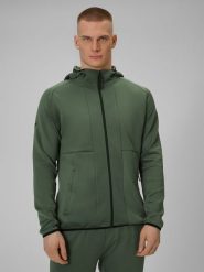 4F Bluza treningowa regular szybkoschnąca męska - khaki XL. Brązowe bluzy rozpinane męskie 4f, m, bez wzorów, z materiału, bez ramiączek, bez kaptura. Za 269.99 zł.