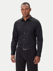 Armani Exchange Koszula XM001142 AF13131 FC022 Czarny Regular Fit. Czarne koszule męskie Armani Exchange, l, bez wzorów, z bawełny, bez kołnierzyka, bez ramiączek. Za 479.99 zł.