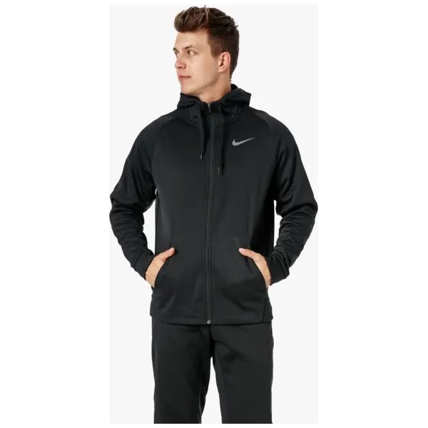 Nike Bluza Thrma Hd Fz , czarny, rozmiar XL. Czarne bluzy nierozpinane męskie Nike, m, bez wzorów, z materiału, z kapturem. W wyprzedaży za 199.99 zł.