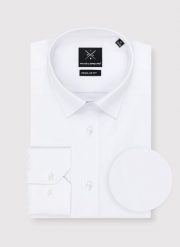 PAKO LORENTE – Elegancka biała koszula męska w fasonie Regular. Białe koszule męskie Pako Lorente, m, bez wzorów, z bawełny, bez kołnierzyka, bez ramiączek. Za 199.99 zł.