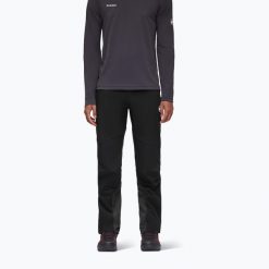 Spodnie skiturowe męskie Mammut Aenergy SO Hybrid. Czarne spodnie narciarskie i snowboardowe męskie Mammut, bez wzorów, narciarskie. Za 499.99 zł.