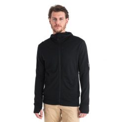 Bluza trekkingowa męska icebreaker Merino 260 Quantum IV. Czarne bluzy nierozpinane męskie Icebreaker, l, bez wzorów, sportowe, bez ramiączek, bez kaptura. Za 719.99 zł.