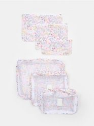 Zestaw organizerów do walizki w kwiaty 6 pack - wielobarwny. Walizki męskie Sinsay, bez wzorów. Za 25.99 zł.