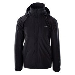 Kurtka Męska Helmo 3 W 1. Czarne kurtki męskie Hi-tec, l, bez wzorów, sportowe, bez ramiączek, bez kaptura. Za 380.99 zł.