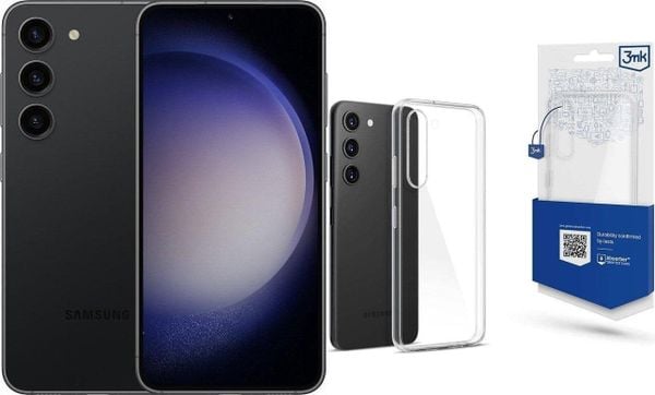 Smartfon Samsung Galaxy S23 5G 8/128GB Czarny (SM-S911BZKD) + Etui Clear Case. Czarne smartfony SAMSUNG. Za 2,286.00 zł.