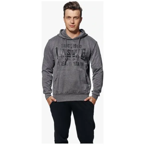 Lonsdale Bluza Warton , szary, rozmiar L. Szare bluzy nierozpinane męskie Lonsdale, l, z aplikacjami, z materiału, z kapturem. W wyprzedaży za 129.99 zł.