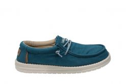 Półbuty Hodaki Captain Worn Illusion 003271, Niebieski, Materiał - 43. Niebieskie eleganckie półbuty męskie Hodaki, z bawełny, klasyczne, bez obcasa, bez zapięcia. W wyprzedaży za 179.10 zł.