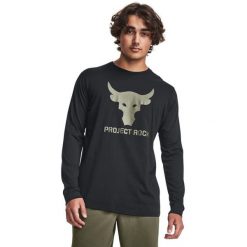 Bluza Under Armour Project Rock Brahma Bull Long Sleeve, Mężczyźni. Czarne bluzy nierozpinane męskie Under Armour, m, bez wzorów, z bawełny, rockowe, bez ramiączek, bez kaptura. Za 290.00 zł.