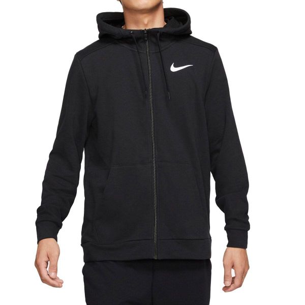 Bluzy sportowa męska Nike Drifit. Czarne bluzy nierozpinane męskie Nike, l, bez wzorów, sportowe, bez ramiączek, z kapturem. Za 401.00 zł.