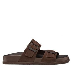 Klapki Geox. Brązowe klapki i japonki męskie Geox, bez wzorów. Za 359.99 zł.