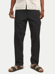 Jack & Jones Spodnie materiałowe Summer 12248606 Czarny Relaxed Fit. Czarne spodnie na co dzień męskie Jack & Jones, bez wzorów, z bawełny. Za 229.99 zł.