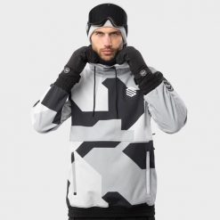 Kurtka snowboardowa męska W1 Tibet. Szare kurtki męskie SIROKO, m, bez wzorów, z softshellu, bez ramiączek, bez kaptura. W wyprzedaży za 297.00 zł.