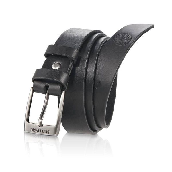 Skórzany pasek BETLEWSKI LIC30-0-B1 CZARNY 95. Czarne paski męskie Betlewski, bez wzorów, ze skóry. Za 84.90 zł.