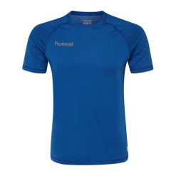 Koszulka termoaktywna dla dorosłych Hummel First Performance Jersey S/S. Niebieskie bielizna termoaktywna męska HUMMEL, l, bez wzorów, z jersey, bez ramiączek, na fitness i siłownię. Za 70.00 zł.