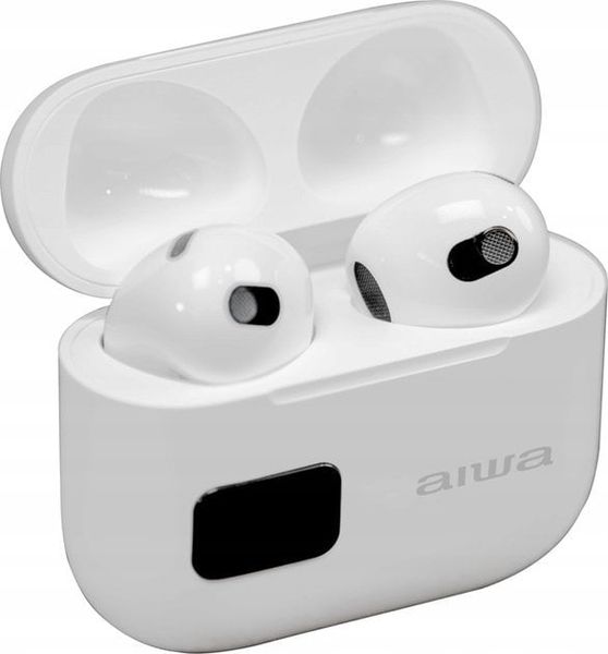 Słuchawki AIWA TWS EBTW-100WT białe. Białe słuchawki bluetooth Aiwa. Za 96.87 zł.