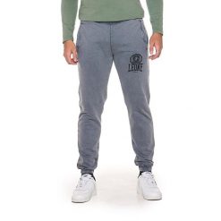 Spodnie dresowe z bawełna z kieszenie na co dzień. Szare spodnie na co dzień męskie LEONE 1947 APPAREL, bez wzorów, z bawełny, sportowe. W wyprzedaży za 134.57 zł.