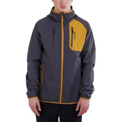 Kurtka softshellowa męska Fundango Alloy Hooded Softshell. Szare kurtki męskie Fundango, m, bez wzorów, z softshellu, bez ramiączek, bez kaptura. Za 549.90 zł.