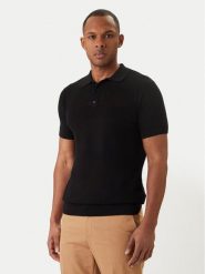 KARL LAGERFELD Polo 655009 562301 Czarny Regular Fit. Czarne koszulki polo męskie KARL LAGERFELD, m, bez wzorów, z bawełny, bez kołnierzyka, bez ramiączek. Za 669.99 zł.
