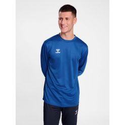 Bluza sportowa hmlESSENTIAL SWEATSHIRT. Niebieskie bluzy nierozpinane męskie HUMMEL, xl, bez wzorów, sportowe, bez ramiączek, bez kaptura. Za 100.00 zł.