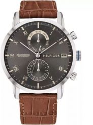 Zegarek Tommy Hilfiger Męski Zegarek Kane 1710398 Klasyka Srebra, Brązu i Czerni. Zegarki męskie Tommy Hilfiger. Za 347.99 zł.