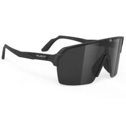 Okulary przeciwsłoneczne Rudy Project Spinshield czarne. Czarne okulary przeciwsłoneczne męskie Rudy Project, bez wzorów, sportowe. Za 600.00 zł.