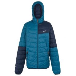 Męska Kurtka Hillpack III Hooded Active Padded Jacket. Niebieskie kurtki męskie Regatta, m, bez wzorów, z puchu, sportowe, bez ramiączek, bez kaptura. Za 100.99 zł.