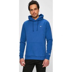 Tommy Jeans - Bluza. Niebieskie bluzy nierozpinane męskie Tommy Jeans, l, bez wzorów, z bawełny, bez ramiączek, z kapturem. W wyprzedaży za 269.90 zł.