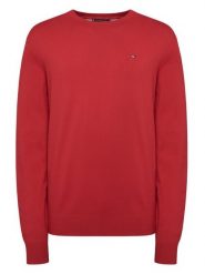 Tommy Hilfiger Sweter Essential Ssnl MW0MW39999 Czerwony Regular Fit. Czerwone kardigany męskie Tommy Hilfiger, l, bez wzorów, z bawełny, bez ramiączek. Za 429.99 zł.