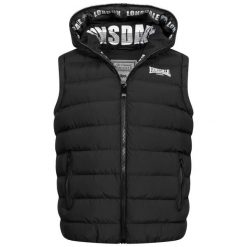 Kurtka bez rękawów z kapturem Lonsdale Lydford. Białe kurtki męskie Lonsdale, m, bez wzorów, z puchu, bez ramiączek, z kapturem. Za 456.00 zł.