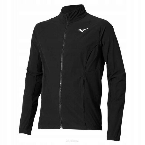 Bluza sportowa Mizuno Frontier Shadow Jacket. Czarne bluzy bez kaptura męskie Mizuno, bez wzorów, bez kaptura. Za 407.50 zł.