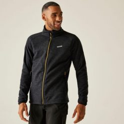 Męski polar turystyczny Rivake z pełnym zamkiem błyskawicznym. Brązowe bluzy z polaru męskie Regatta, m, bez wzorów, z polaru, sportowe, bez ramiączek, bez kaptura. Za 244.95 zł.