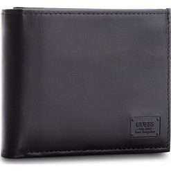Duży Portfel Męski GUESS - SM2530 LEA20 BLA. Czarne portfele męskie marki Guess, ze skóry. W wyprzedaży za 179.00 zł.