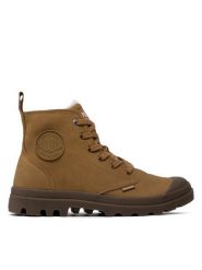 Palladium Trapery Pampa Hi Z Wl M 05982-257-M Brązowy. Brązowe buty zimowe męskie Palladium, bez wzorów, z nubiku, bez obcasa, bez zapięcia. Za 499.99 zł.