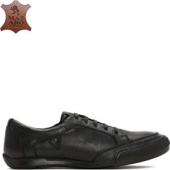 Czarne Skórzane Półbuty Panku. Buty sportowe na co dzień męskie marki Born2be. Za 49.99 zł.