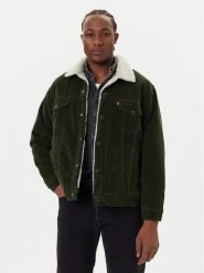 Levi's® Kurtka jeansowa Trucker A5784-0027 Zielony Relaxed Fit. Zielone kurtki męskie m, bez wzorów, z jeansu, bez ramiączek, bez kaptura. Za 669.99 zł.