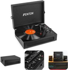 Gramofon w walizce RP118B Fenton wejście/wyjście BT czarny one size. Czarne gramofony Fenton. Za 349.00 zł.