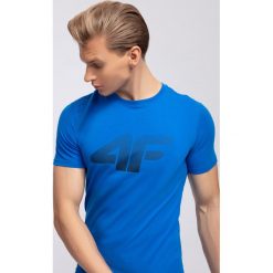T-shirt męski TSM301 - niebieski. T-shirty męskie marki 4f. W wyprzedaży za 39.99 zł.