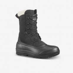 Buty turystyczne śniegowce męskie Quechua SH900 wodoodporne. Czarne buty trekkingowe męskie QUECHUA, na zimę, bez wzorów, sportowe, bez obcasa, bez zapięcia. Za 399.99 zł.