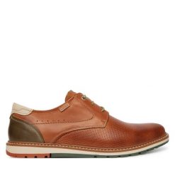 Półbuty Pikolinos. Brązowe codzienne półbuty męskie Pikolinos, bez wzorów, bez obcasa, bez zapięcia. Za 599.99 zł.