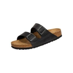 Klapki unisex Birkenstock Arizona. Czarne klapki i japonki męskie Birkenstock, bez wzorów, z materiału. Za 459.00 zł.