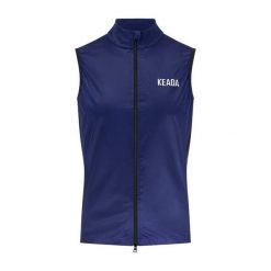 Męski Gilet Kolarski – Granatowy. Niebieskie kurtki treningowe męskie KEADA SPORTS, m, bez wzorów, bez kaptura, rowerowe. Za 332.00 zł.