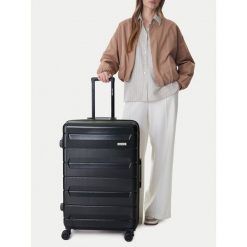 Walizka duża GINO ROSSI. Czarne walizki męskie Gino Rossi, bez wzorów, duże. Za 349.99 zł.