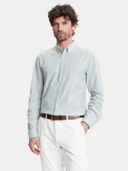 Lindbergh Koszula 30-203174 Zielony Slim Fit. Zielone koszule męskie Lindbergh, m, bez wzorów, z bawełny, bez kołnierzyka, bez ramiączek. Za 119.99 zł.