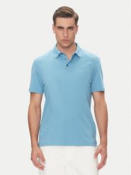 Calvin Klein Polo Supima LV04LB276G Niebieski Regular Fit. Niebieskie koszulki polo męskie Calvin Klein, m, bez wzorów, z bawełny, bez kołnierzyka, bez ramiączek. Za 309.99 zł.