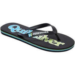 Quiksilver Japonki Męskie Molowordmrkfnln M Sndl Xkgb Black/Green/Blue 42. Czarne klapki i japonki męskie Quiksilver, bez wzorów. Za 87.27 zł.