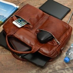 Beltimore torba męska skórzana Duża brązowa laptop J15. Brązowe torby na laptopa męskie bez wzorów, duże. Za 419.90 zł.