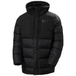 Długa kurtka Helly Hansen active puffy. Czarne kurtki męskie Helly Hansen, l, bez wzorów, z syntetyku, casualowe, bez ramiączek, bez kaptura. Za 689.99 zł.