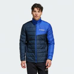 Kurtka Terrex Multi Light Down. Fioletowe kurtki męskie ADIDAS, m, bez wzorów, z materiału, sportowe, bez ramiączek, bez kaptura. Za 649.00 zł.